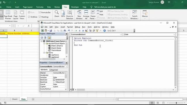 textbox in vba. userform in excel vba. Command button in userform смотреть онлайн