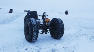 Рыбалка зимой на мотоблоке: 18 километров за остров