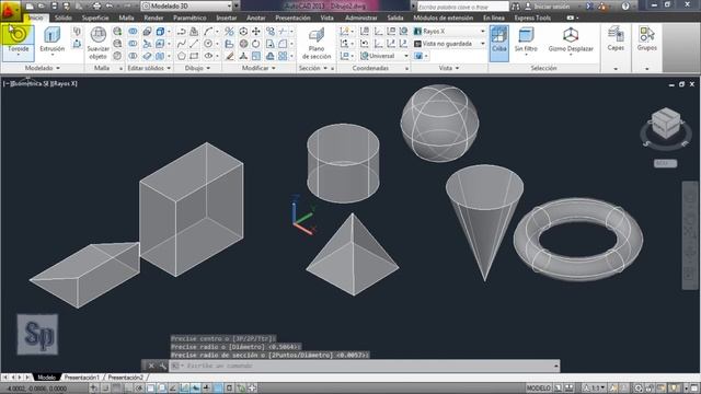 Autocad - 1/7 Iniciación 3D, básico 3D; Espacio modelado 3D, órbita, vistas, estilos 3D. Tutorial H смотреть онлайн