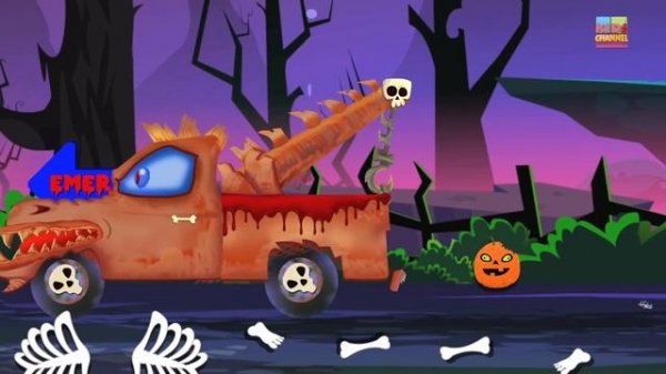 scary construction vehicles | Halloween cars for children