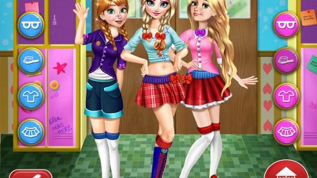 NEW Игры для детей—Disney Принцесса Эльза Анна Рапунцель—мультик для девочек смотреть онлайн