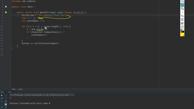 Counting Uppercase letters in a String Java смотреть онлайн