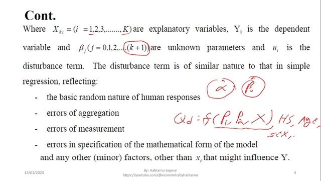 Multiple Linear Regression Model Part One በ አማርኛ እና በ እንግሊዝኛ смотреть онлайн