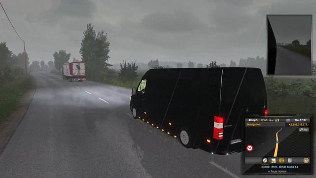ETS2 1.35 Mods |Car Mod| - Speeding with Mercedes Benz Sprinter 2015 Mod смотреть онлайн