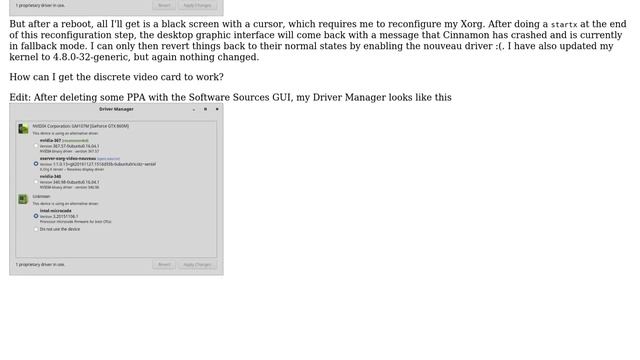 Unix & Linux: Lenovo Y50-70 Linux Mint 18 Cinnamon NVIDIA Geforce GTX 860M driver problem смотреть онлайн