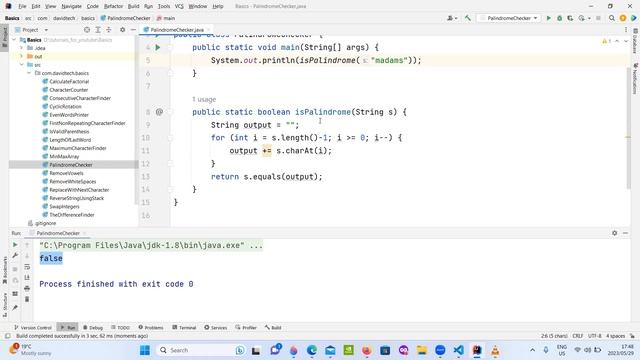 Check If String Is Palindrome | Java смотреть онлайн