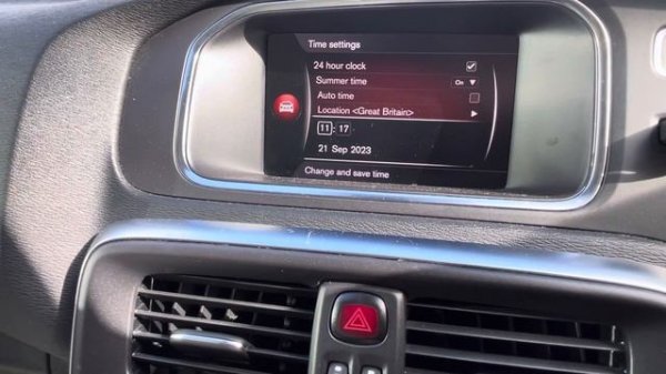 Volvo V40 Clock Setting. How to set the clock in the dashboard and radio Manual and GPS ￼2018