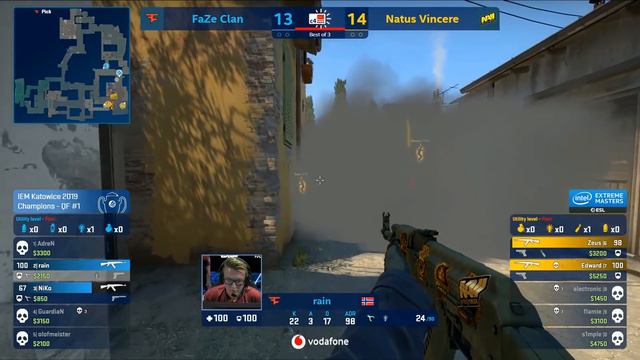 FLAMIE ДЕЛАЕТ ИСТОРИЮ! 2 ЭЙСА НА ПИСТОЛЕТКАХ! Na'Vi Vs FaZe ПЛЕЙ-ОФФ IEM Katowice 2019