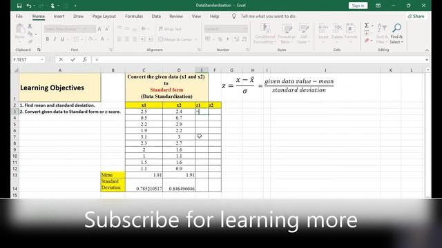 Data Standardization using Excel | Feature Transformation and Scaling in Machine Learning (1.1) смотреть онлайн