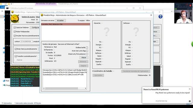 POKEBOT NINJA + API COMPLETAMENTE GRATIS/ CAZAR CUALQUIER POKEMON/CORRE QUE LO QUITAN смотреть онлайн