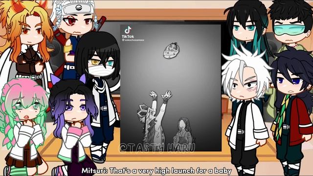 ?Hashira React To Inosuke's Family?| Demon Slayer | Gacha | Memes||