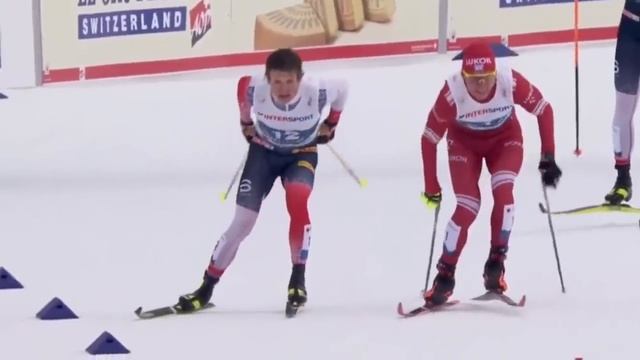 Драматичный финиш Большунова на Марафоне 50 км. Йоханнесом Клебо, Сломанная палка, Слёзы Большунова смотреть онлайн