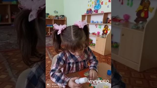 Аппликация в средней группе "Красивый букет" к 8 марта. смотреть онлайн