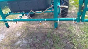 Самодельный опрыскиватель до мини трактора 10 форсунок на одном аккумуляторном насосе