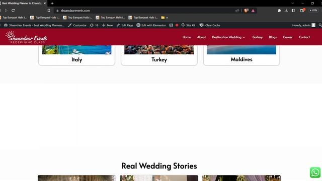 Wedding Planner Website on WordPress - Shaandaar Events смотреть онлайн