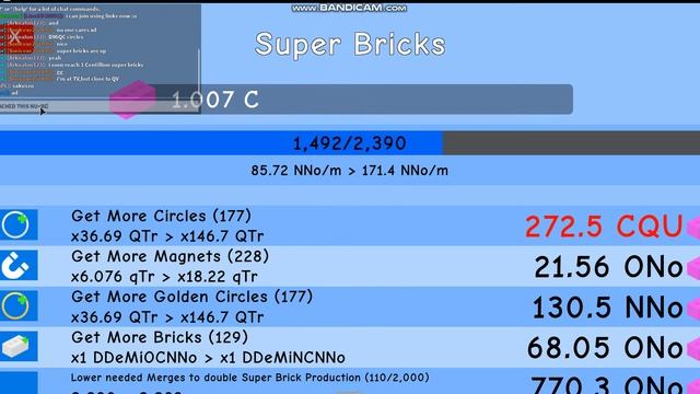 Reaching 1 Centillion Super Bricks on Merge Circles Reborn Simulator Roblox смотреть онлайн