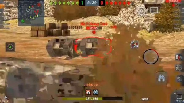 World of tanks blitz Mark I Test