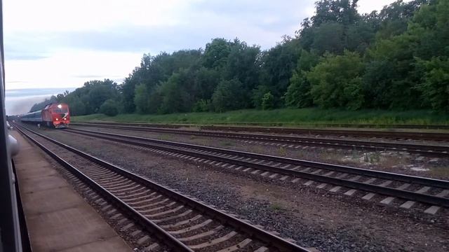 ТЭП70БС-009 с поездом №614Б Солигорск-Могилёв. смотреть онлайн