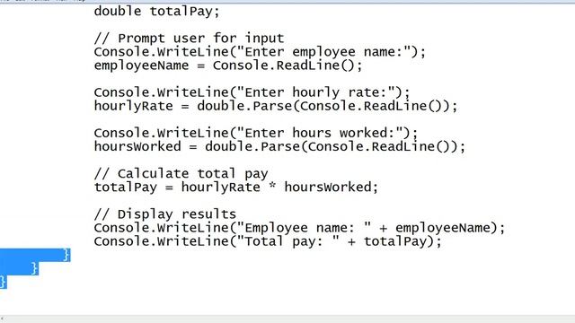 Payroll Program in C# смотреть онлайн