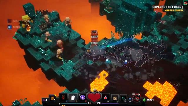 Minecraft Dungeons Flames of the Nether - Warped Forest смотреть онлайн