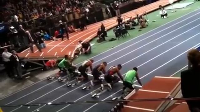 Asafa Powell wins mens 50m dash in 5.64 at MSG 1/28/12 смотреть онлайн