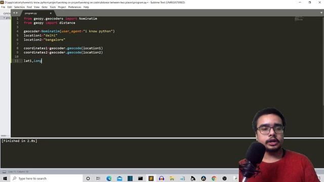 Distance Between Two Geographical Location using Python смотреть онлайн
