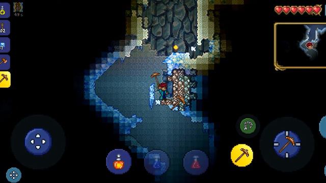 Копаемся в ледяной шахте | Terraria mobile смотреть онлайн
