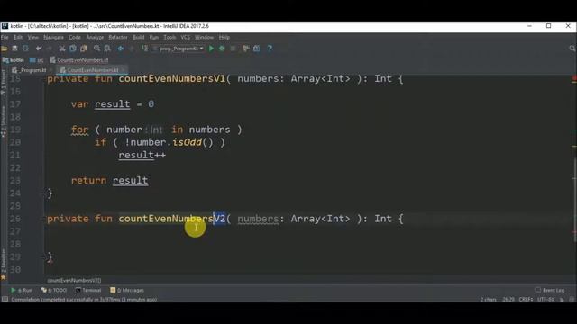 count even numbers in kotlin смотреть онлайн