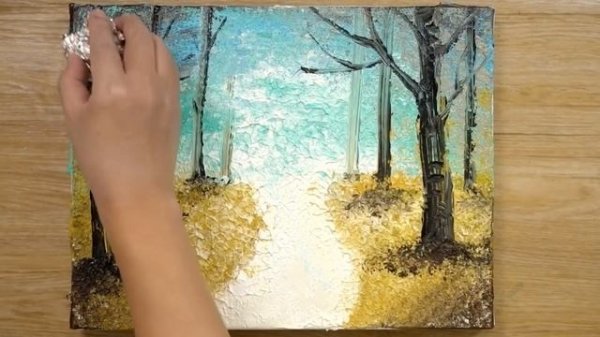 Aluminum painting technique / How to draw a couple walking dog