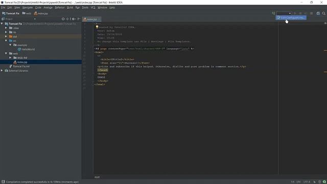 Intellij IDEA Tomcat/Glassfish localhost:8080 is already in use error fix смотреть онлайн