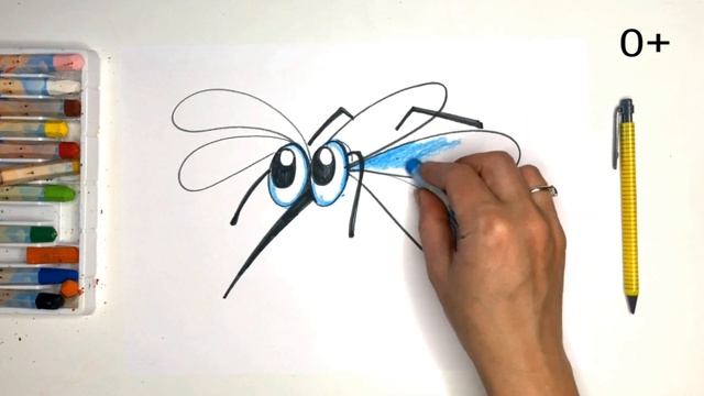 #какнарисовать #КОМАР Уроки Рисования Для Детей #howtodraw #MOSQUITO #drawforchildren