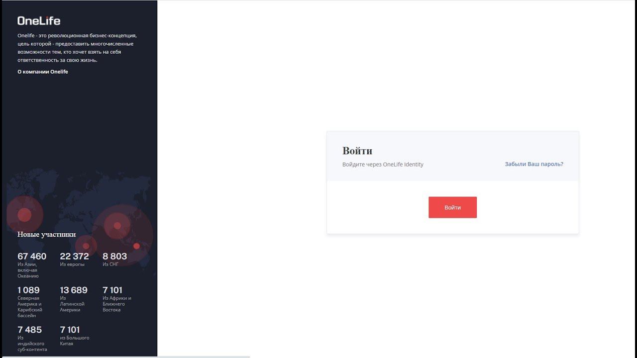Инструкция по входу в новый кабинет One Ecosystem
