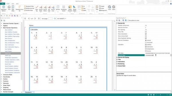 Math Resource Studio 7: Quick Start
