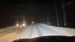 Как светят билед линзы Aozoom A10 и Dragon Knight K3 ночью в условиях плохой видимости на трассе!