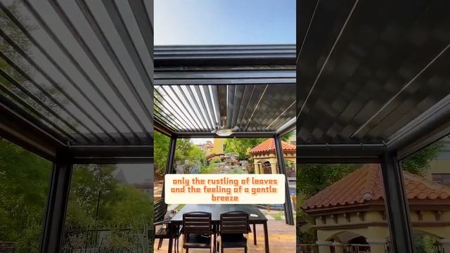 Hot Sale Electric Terrace Cover Gazebo Waterproof Louver Roof Bioclimatic Outdoor Aluminium Pergola