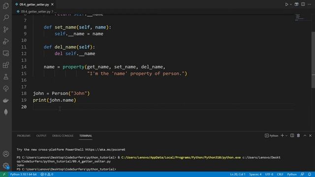 Python Tutorial - Datenkapselung | Kapselung von Eigenschaften/Metoden | getter & setter Metoden смотреть онлайн