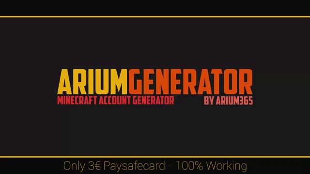 Minecraft Account Generator V2.0! || Release || Arium365 смотреть онлайн