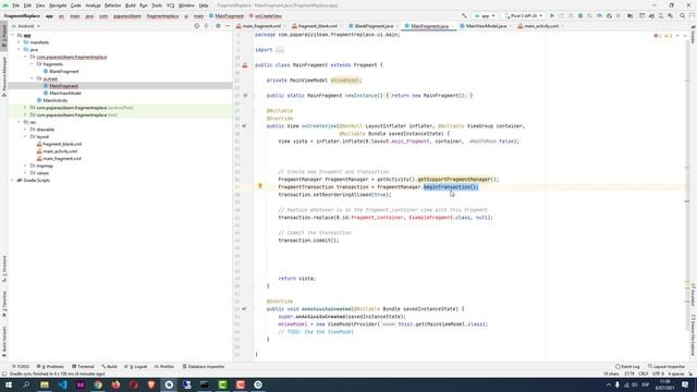 Reeemplazar un fragmento por otro fragment con un boton - Android Studio Java смотреть онлайн