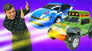 Игры машинки - Ремонт и прокачка ТОБОТОВ! Роботы Трансформеры в Автомастерской! Видео для детей.