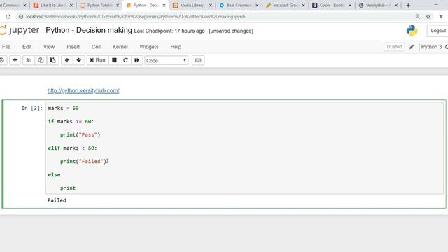 Python Decision making: Conditional statement if elif and else explained смотреть онлайн