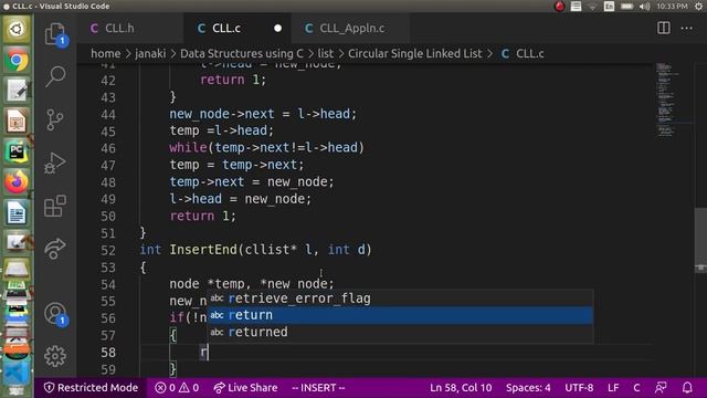 Circular Single Linked List Insert End | Data Structures using C смотреть онлайн