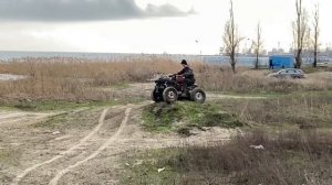 Испытание самодельного квадроцикла с двигателем от мотоблока. Продолжение следует...