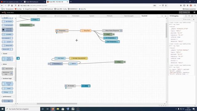 Raspberry Pi 3B+ Tutorial: DHT11 Sensor in Node Red einbinden und mit Alexa kombinieren смотреть онлайн