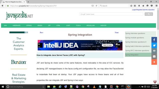 How to integrate Java Server Faces (JSF) with Spring?
| javapedia.net смотреть онлайн