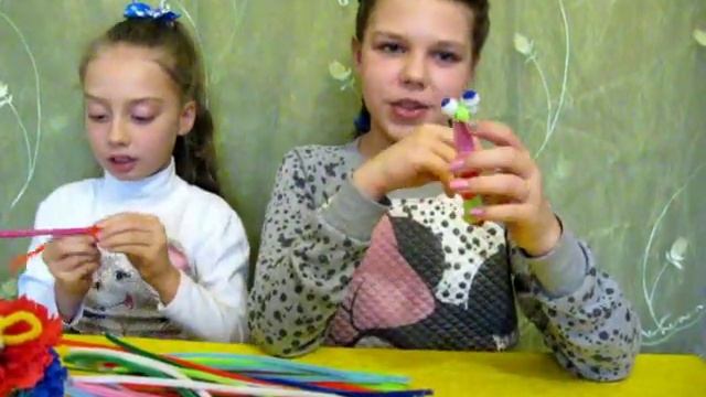 Поделки из "плюшевых палочек". Посылка из Китая. Shilly sticks. смотреть онлайн