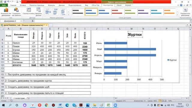 Создание диаграмм в Excel смотреть онлайн