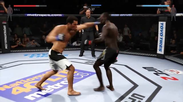 UFC fight Night 99: Gegard Mousasi VS Uriah Hall 2 - (Simulacion Gameplay PS4) смотреть онлайн
