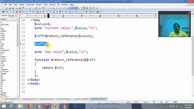 php returning references from functions смотреть онлайн