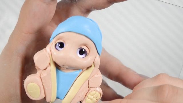 Мастер-класс: Зайчик из полимерной глины FIMO/polymer clay tutorial смотреть онлайн