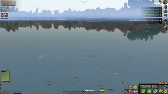 Как ловить лосося балтийского на лесном пляже. Озеро Кулгу. # 126. Прохождение Atom Fishing II смотреть онлайн